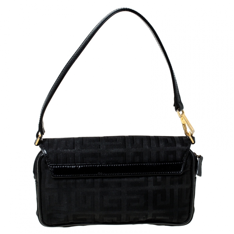 Pre Owned Givenchy Monogram Canvas Flap Clutch Bag