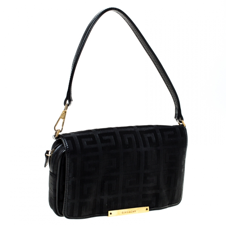 Pre Owned Givenchy Monogram Canvas Flap Clutch Bag