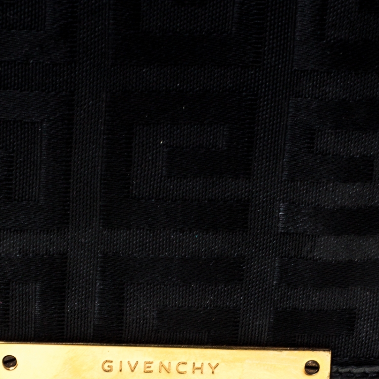 Pre Owned Givenchy Monogram Canvas Flap Clutch Bag