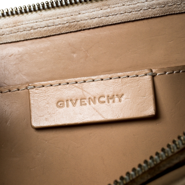 مملوكة مسبقًا Givenchy Beige Monogram Coated Canvas and Leather Baguette