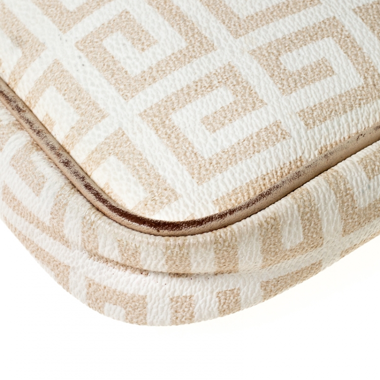 مملوكة مسبقًا Givenchy Beige Monogram Coated Canvas and Leather Baguette