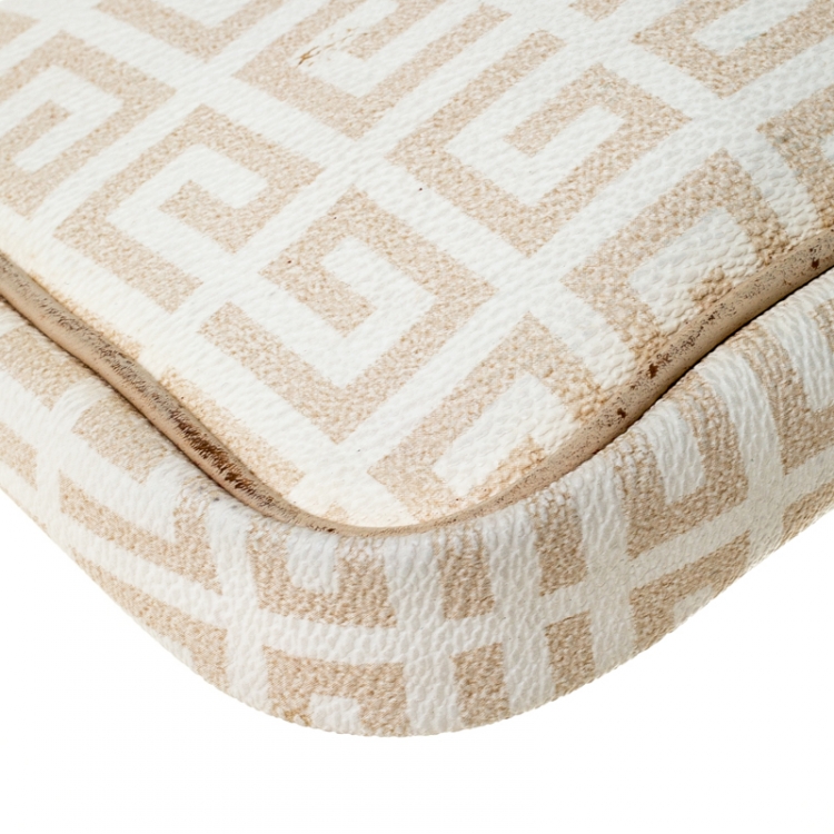 مملوكة مسبقًا Givenchy Beige Monogram Coated Canvas and Leather Baguette