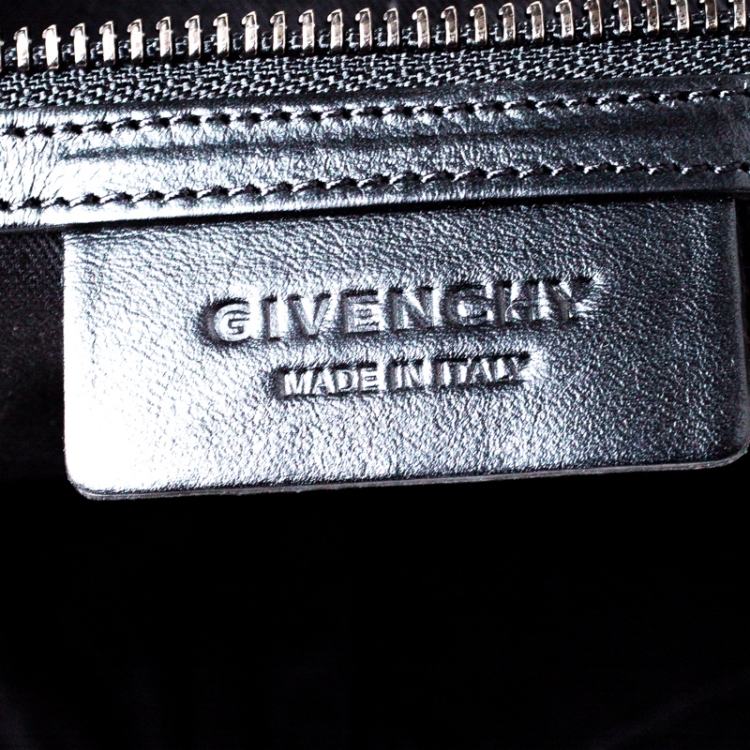 Pre Owned Givenchy Black/Beige Cathedral Print Canvas and Leather Nightingale Tote