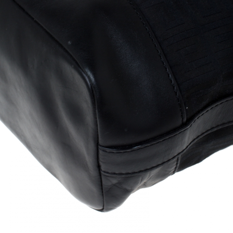 مملوكة مسبقًا Givenchy Black Monogram Canvas and Leather Hobo