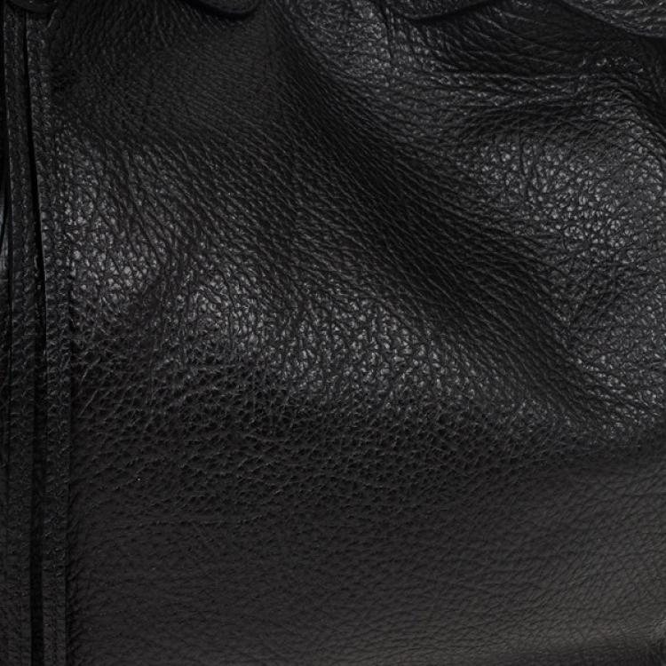 Pre Owned Givenchy Black Leather Eclipse Hobo