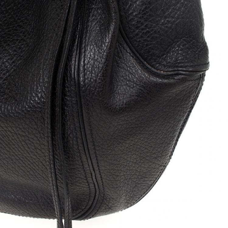 Pre Owned Givenchy Black Leather Eclipse Hobo
