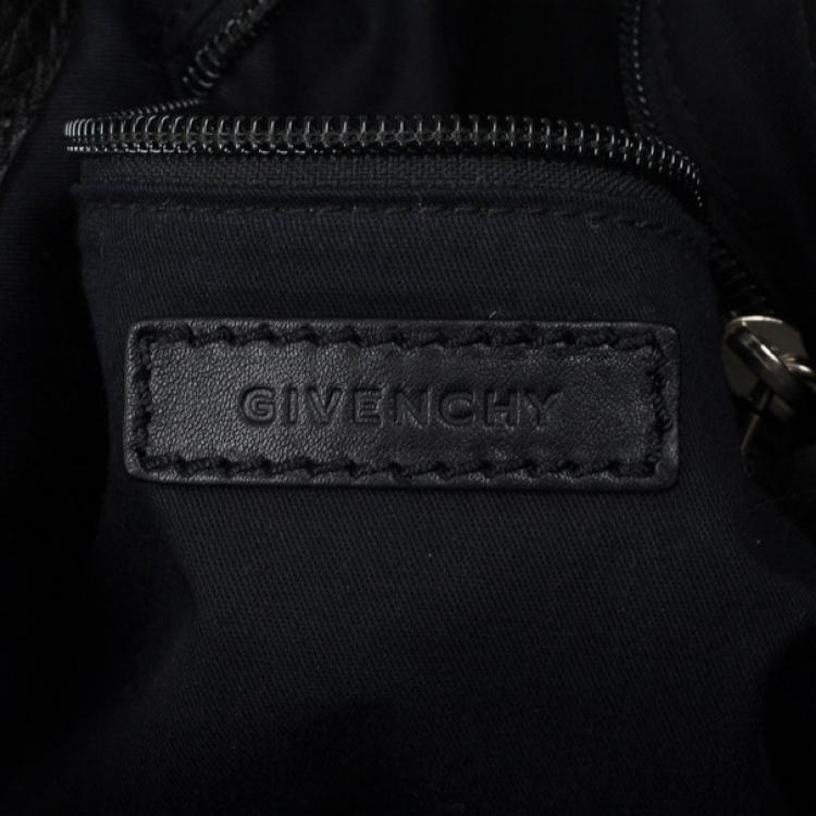 Pre Owned Givenchy Black Leather Eclipse Hobo