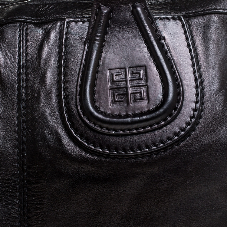 Pre Owned Givenchy Black Leather Nightingale Shoulder Bag