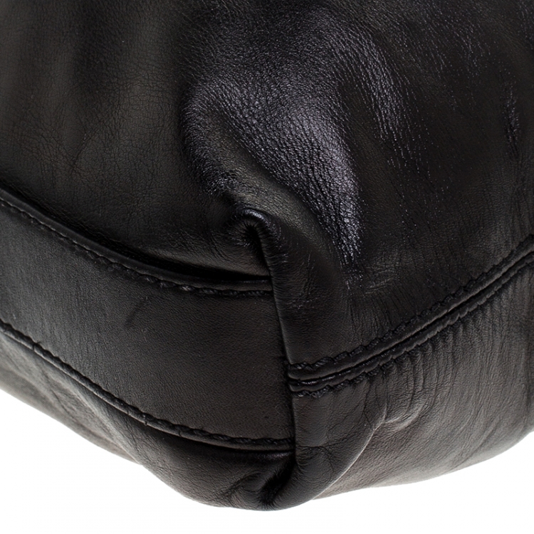 Pre Owned Givenchy Black Leather Nightingale Shoulder Bag