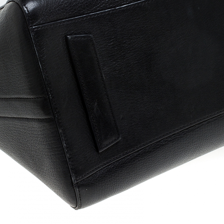 Pre Owned Givenchy Black Leather Medium Antigona Satchel