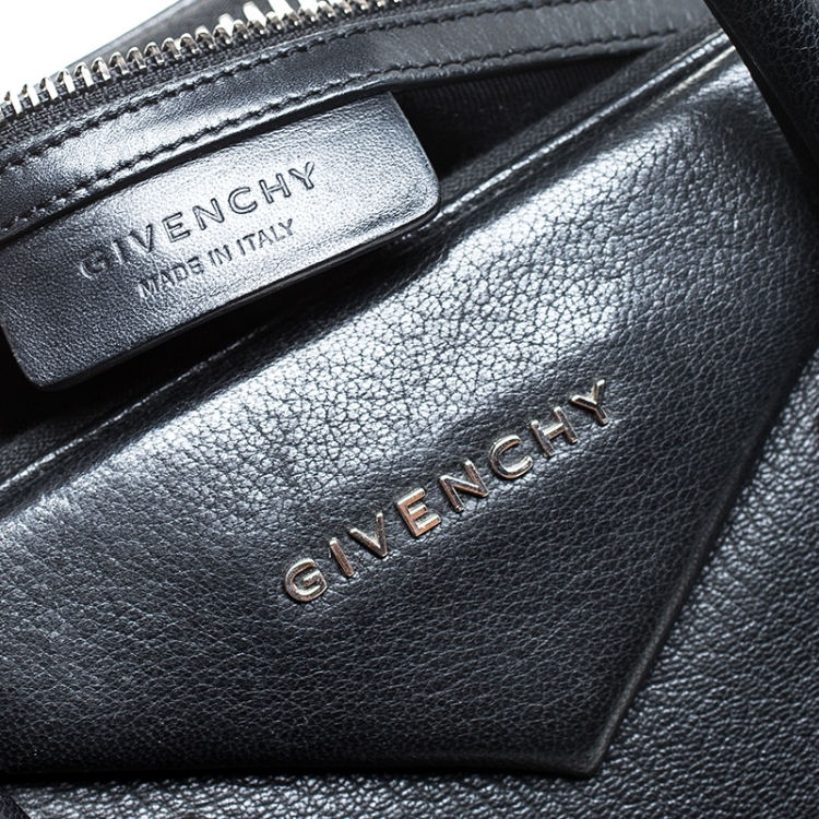 Pre Owned Givenchy Black Leather Medium Antigona Satchel