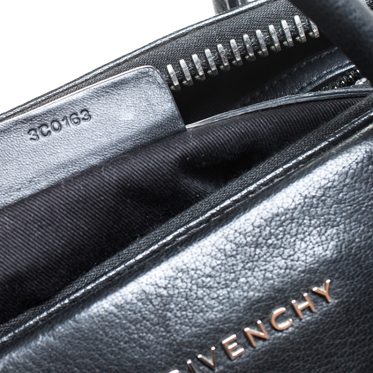 Pre Owned Givenchy Black Leather Medium Antigona Satchel