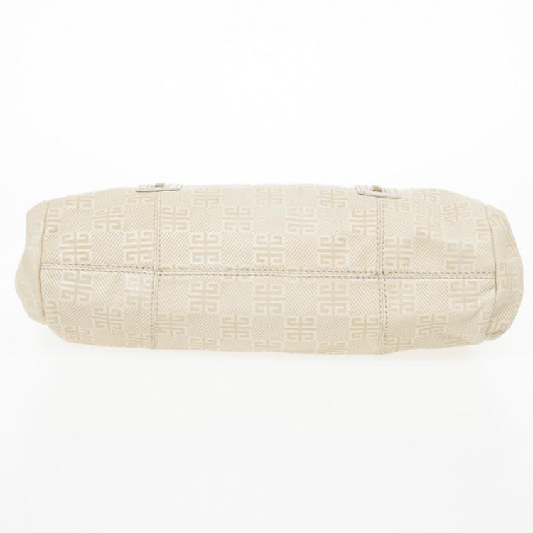 Pre Owned Givenchy Beige Monogram Canvas Hobo