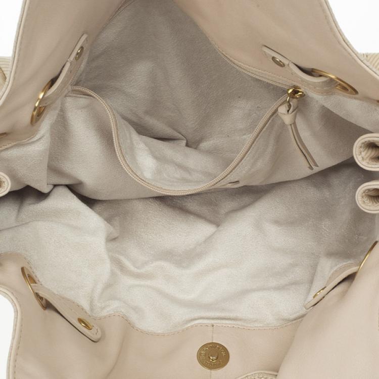 Pre Owned Givenchy Beige Monogram Canvas Hobo