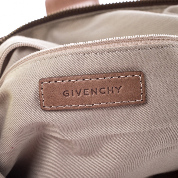 Pre Owned Givenchy Tan Leather Buckle Hobo 