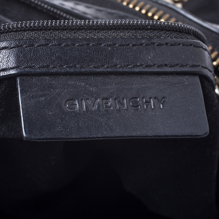 Pre Owned Givenchy Black Monogram Canvas and Leather Satchel