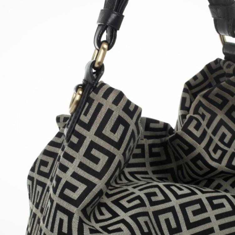 Pre Owned Givenchy Black Monogram Hobo Bag