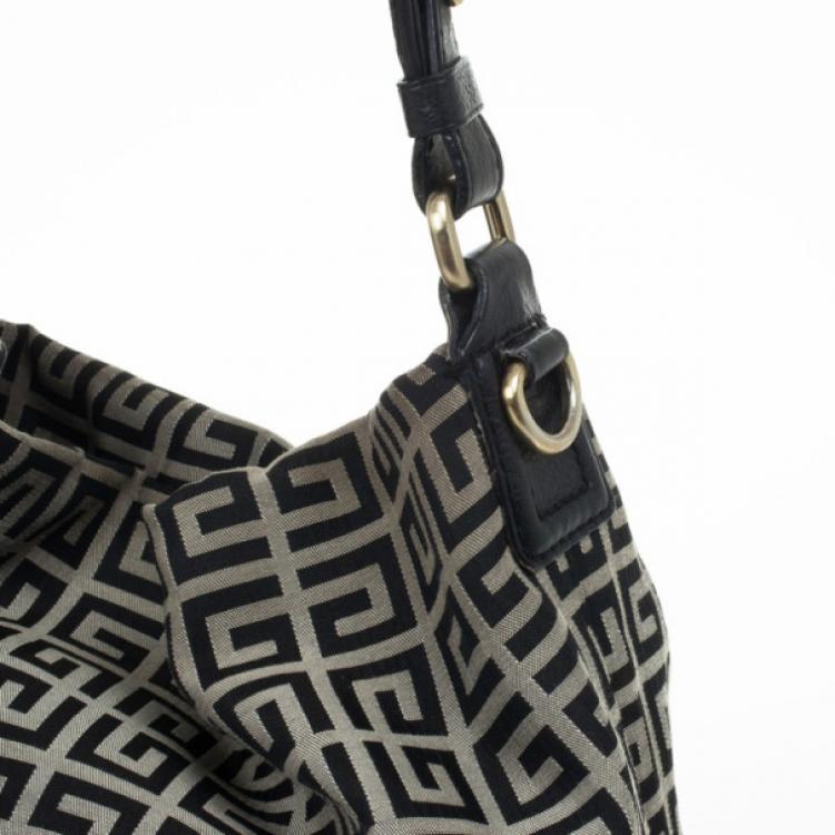 Pre Owned Givenchy Black Monogram Hobo Bag