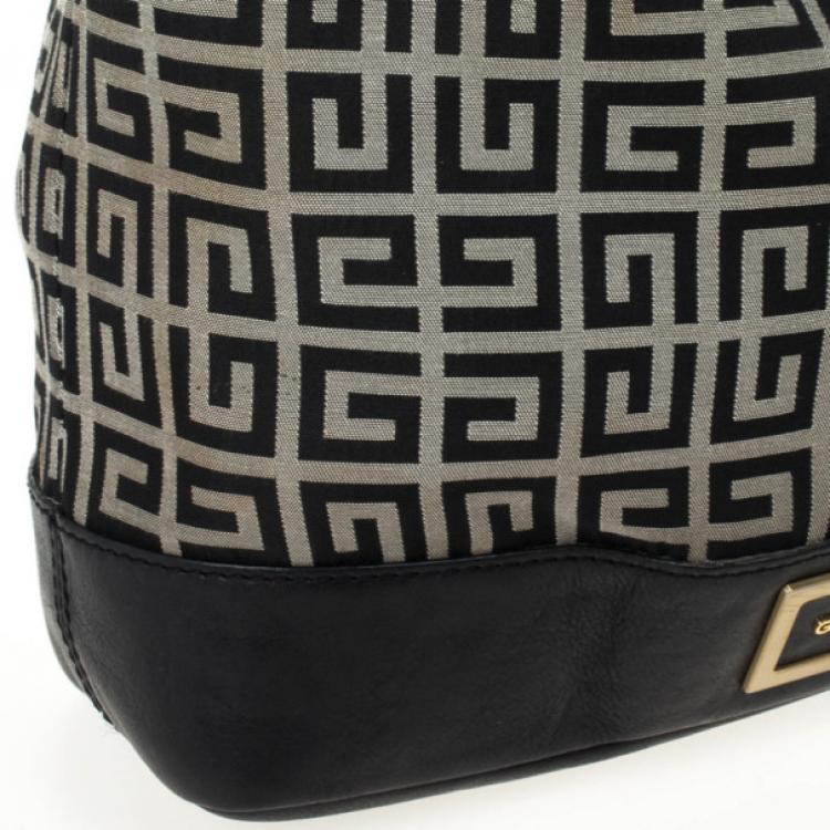 Pre Owned Givenchy Black Monogram Hobo Bag