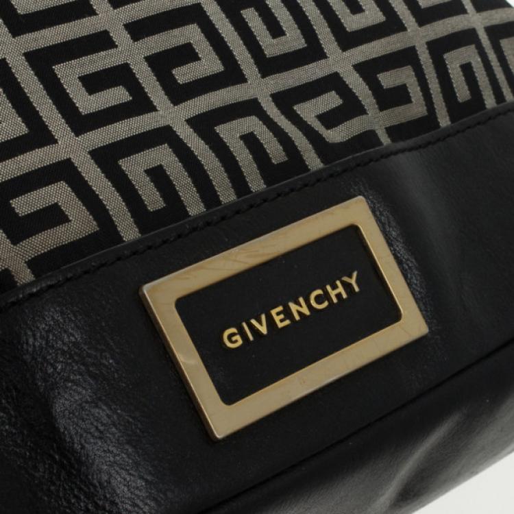 Pre Owned Givenchy Black Monogram Hobo Bag