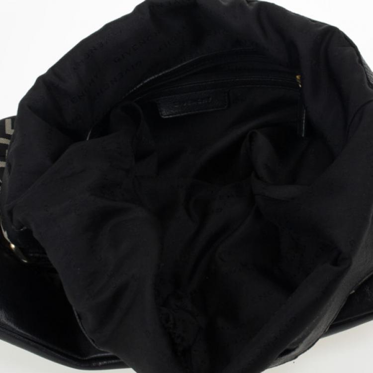 Pre Owned Givenchy Black Monogram Hobo Bag