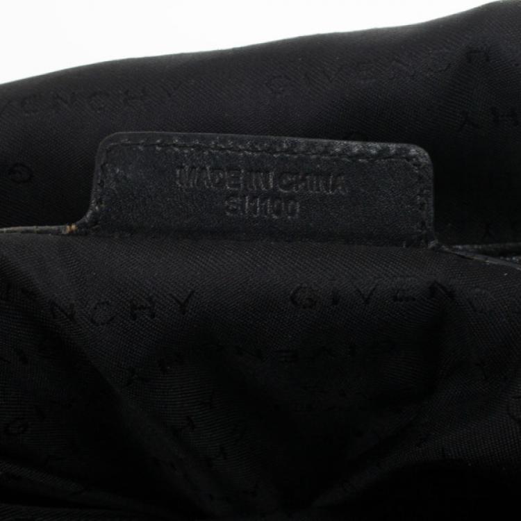 Pre Owned Givenchy Black Monogram Hobo Bag