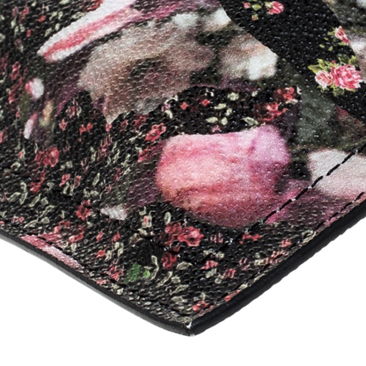 Pre Owned Givenchy Multicolor Floral Print Coated Canvas Antigona Clutch