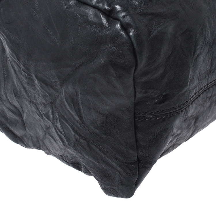 Pre Owned Givenchy Black Crinkled Leather Large Pandora Bag