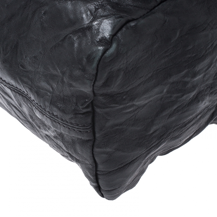 Pre Owned Givenchy Black Crinkled Leather Large Pandora Bag