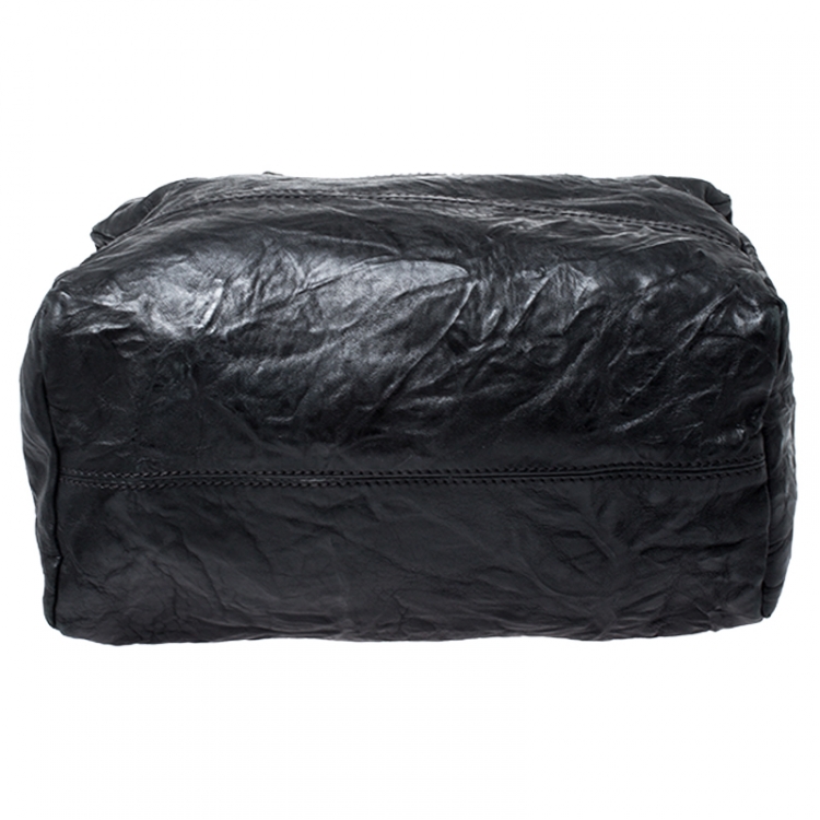 Pre Owned Givenchy Black Crinkled Leather Large Pandora Bag