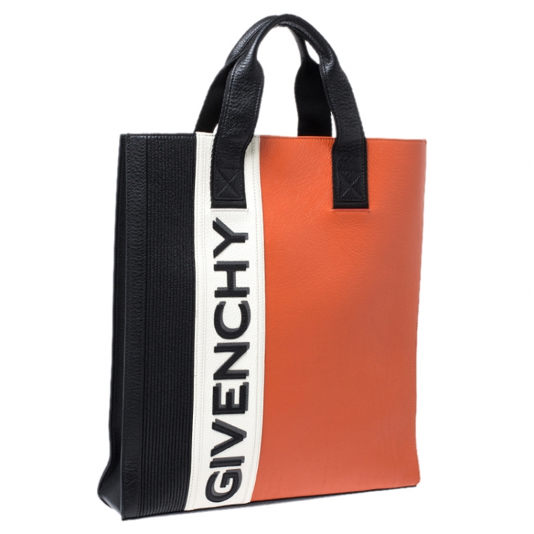 Pre Owned Givenchy Tricolor Mc3 Leather Tote 