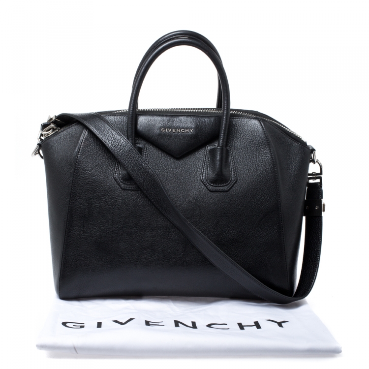 Pre Owned Givenchy Black Leather Large Antigona Satchel