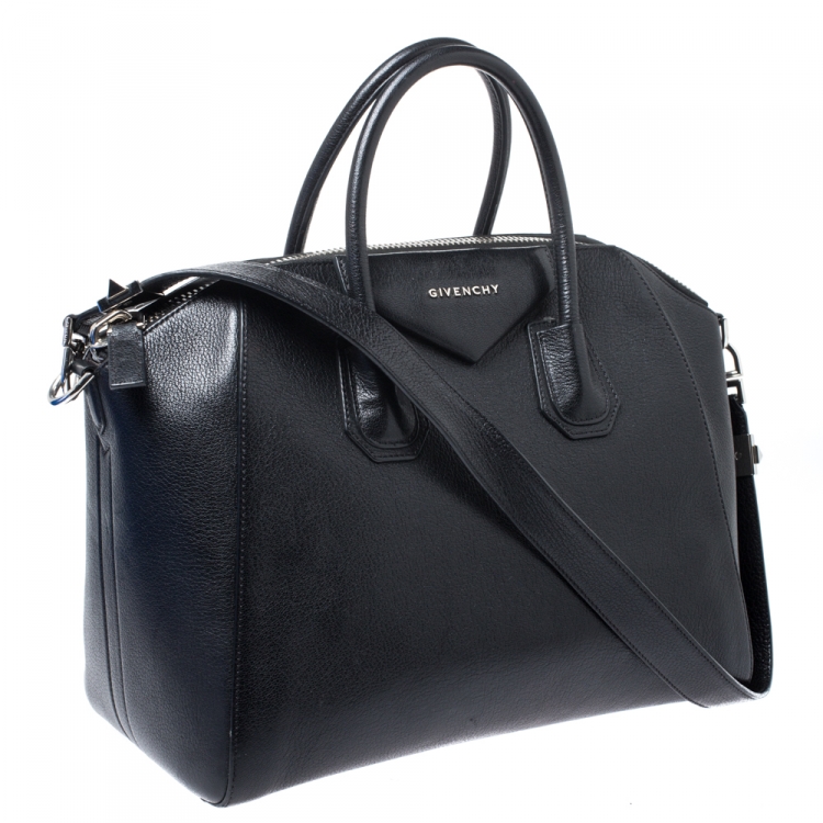 Pre Owned Givenchy Black Leather Large Antigona Satchel