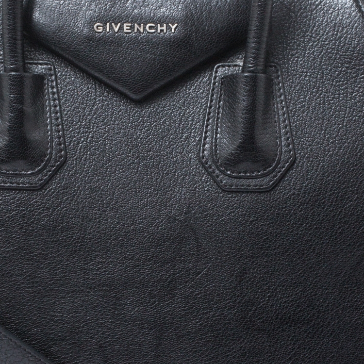Pre Owned Givenchy Black Leather Large Antigona Satchel