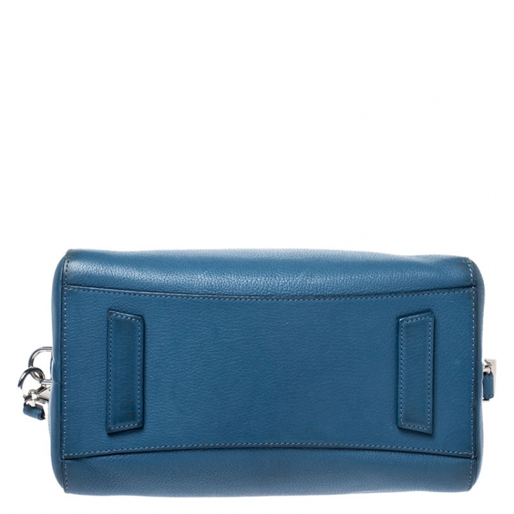 Pre Owned Givenchy Blue Leather Small Antigona Satchel