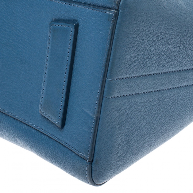 Pre Owned Givenchy Blue Leather Small Antigona Satchel