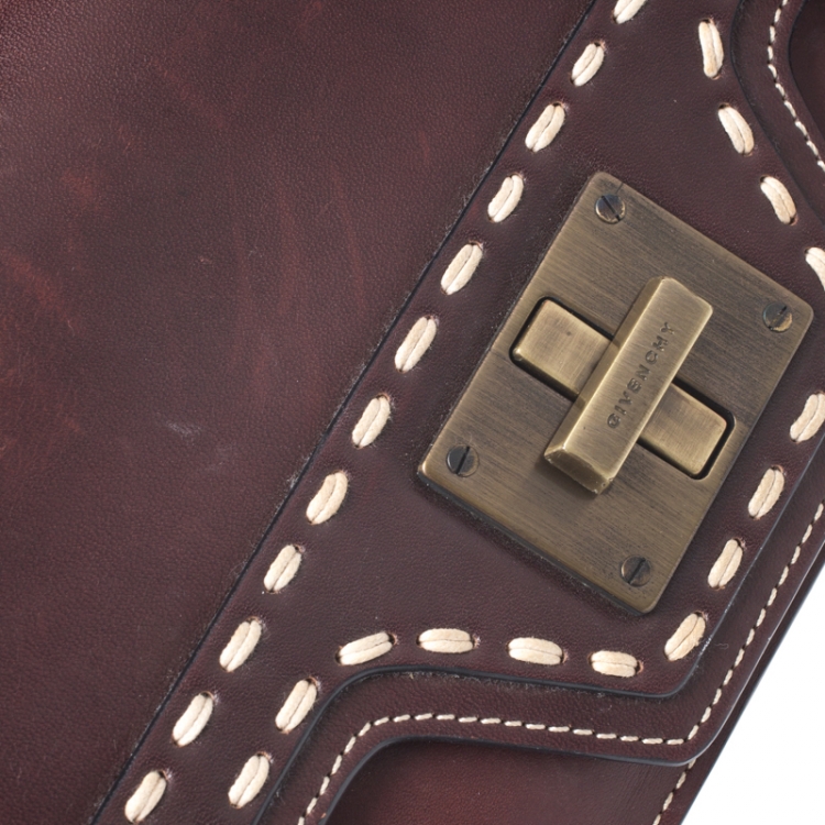 Pre Owned Givenchy Brown Leather Shoulder Bag