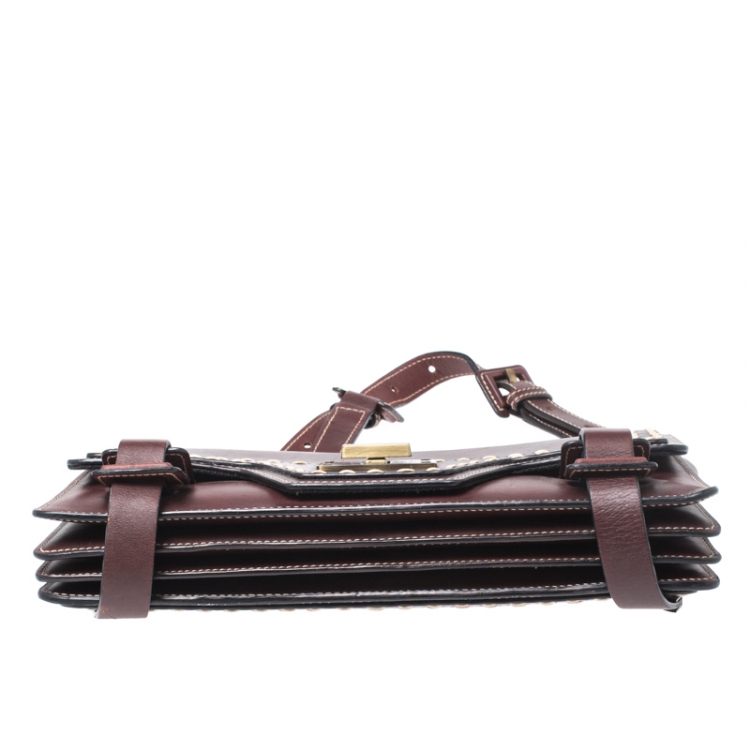 Pre Owned Givenchy Brown Leather Shoulder Bag