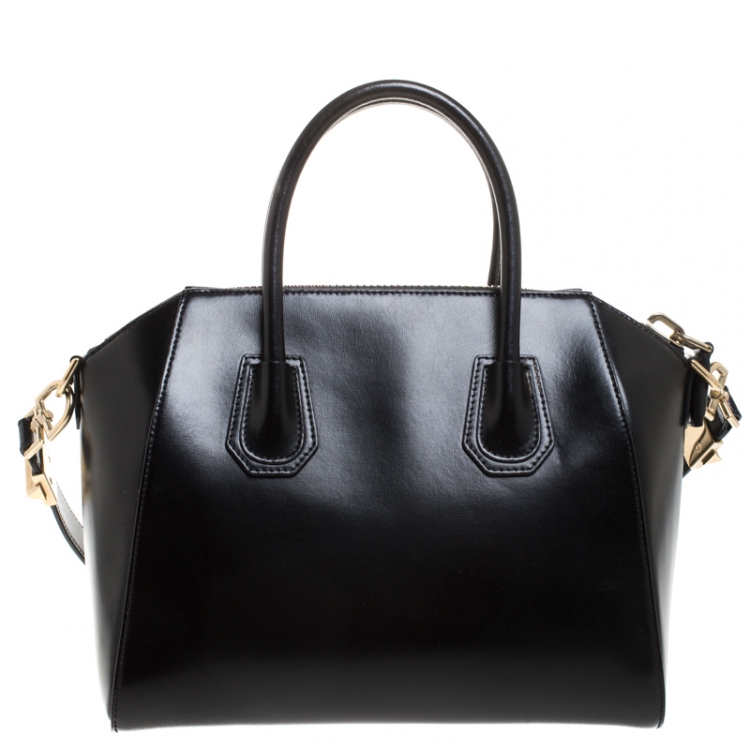 Pre Owned Givenchy Black Leather Small Antigona Satchel