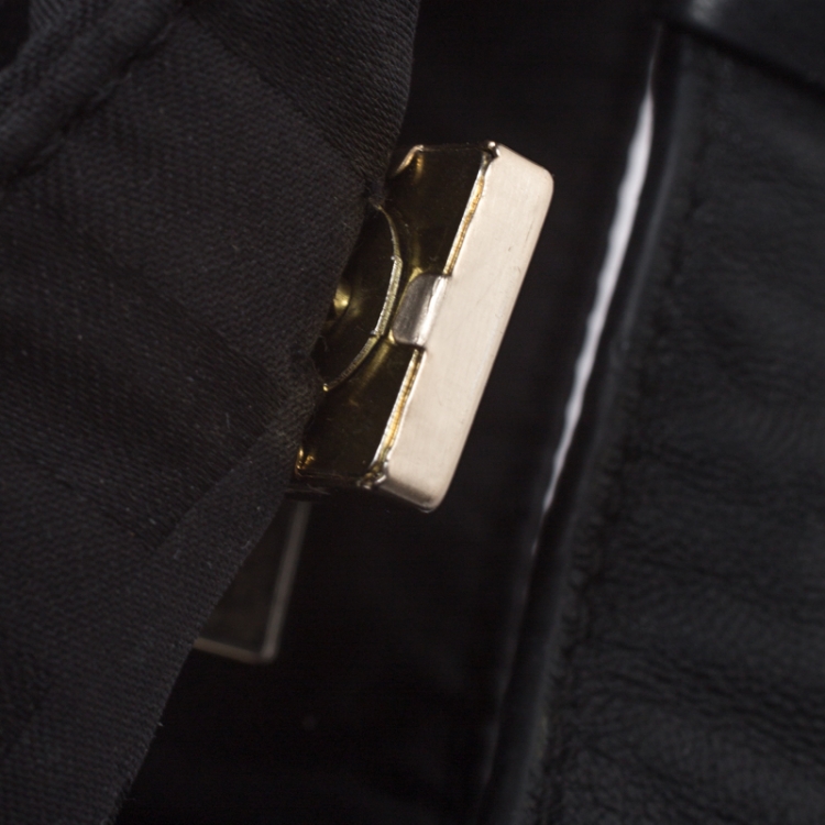 Pre Owned Givenchy Black Signature Nylon and Leather Hobo
