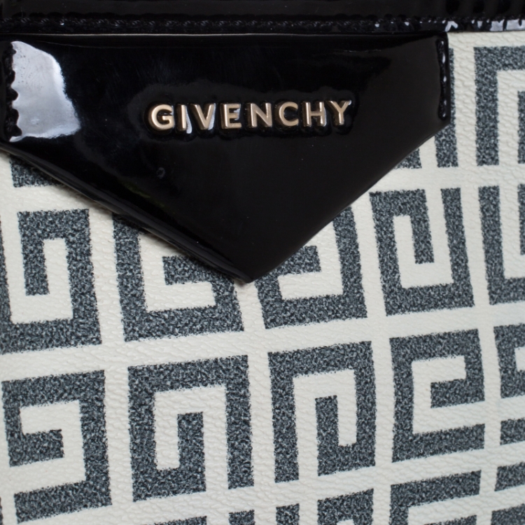 Pre Owned Givenchy Grey Signature Coated Canvas Hobo
