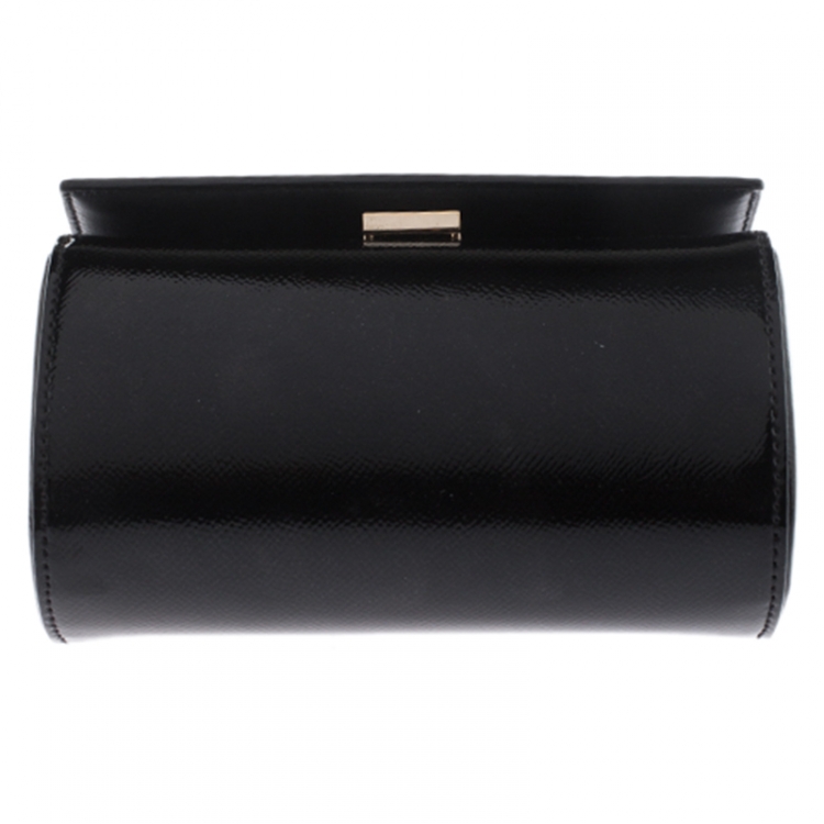 مملوكة مسبقًا Givenchy Black Patent Leather Mini Pandora Box Crossbody Bag