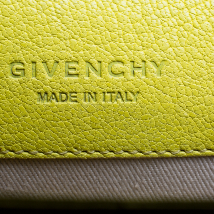 Pre Owned Givenchy Yellow Leather Obsedia Shoulder Bag 