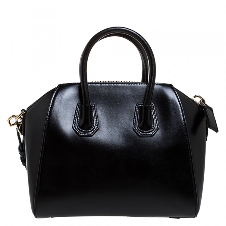 Pre Owned Givenchy Black Leather Mini Antigona Satchel
