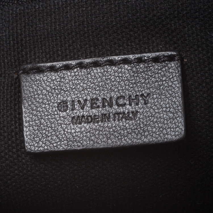Pre Owned Givenchy Yellow/Black Flame Print Antigona Zip Pouch 
