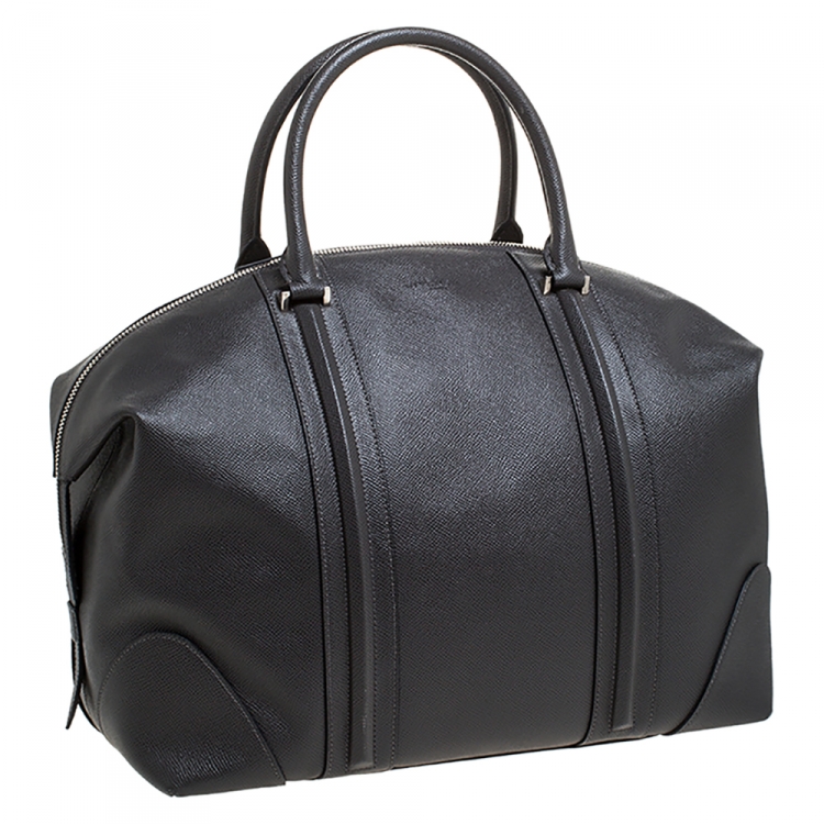 Pre Owned Givenchy Grey Leather Weekender Bag