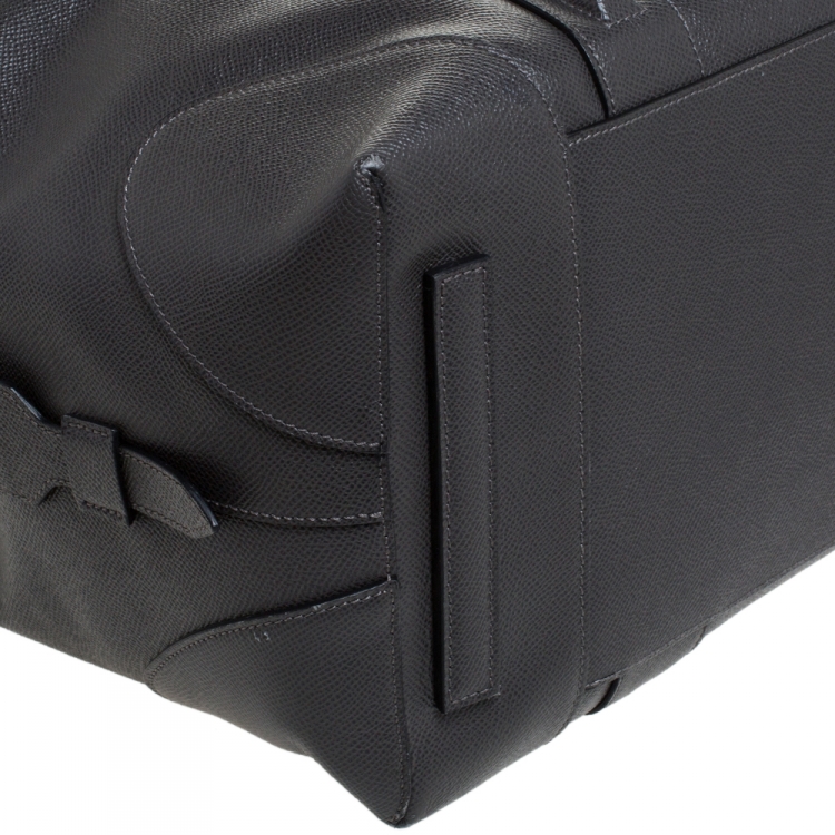 Pre Owned Givenchy Grey Leather Weekender Bag