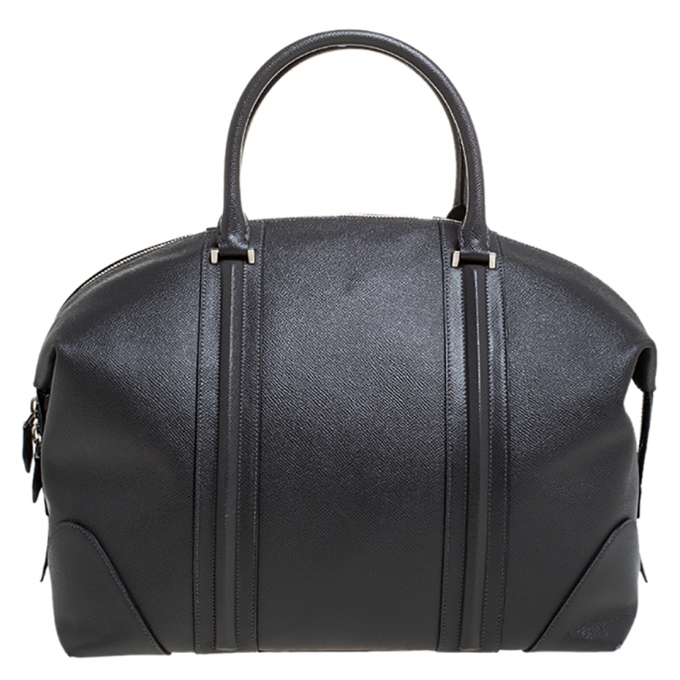 Pre Owned Givenchy Grey Leather Weekender Bag