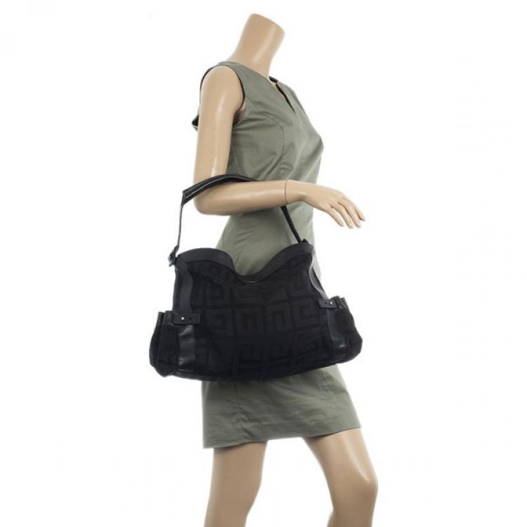 Pre Owned Givenchy Black Monogram Hobo