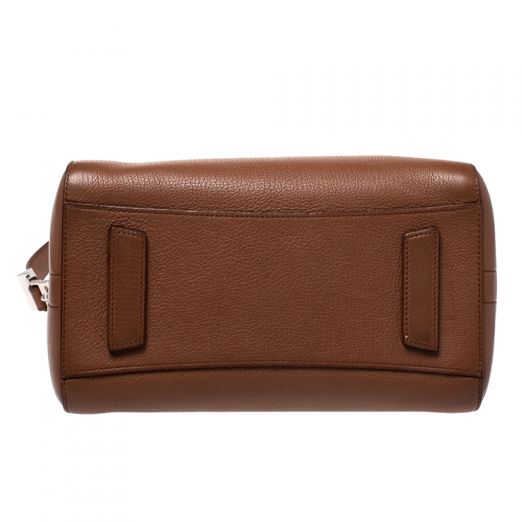Pre Owned Givenchy Brown Leather Small Antigona Satchel